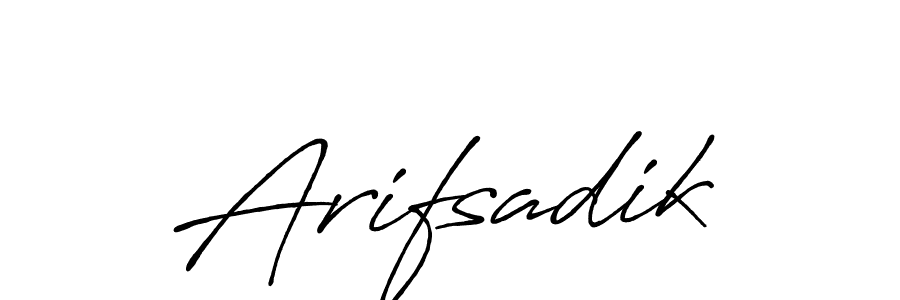 Make a beautiful signature design for name Arifsadik. With this signature (Antro_Vectra_Bolder) style, you can create a handwritten signature for free. Arifsadik signature style 7 images and pictures png