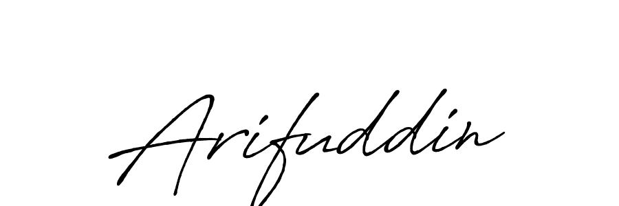 How to make Arifuddin signature? Antro_Vectra_Bolder is a professional autograph style. Create handwritten signature for Arifuddin name. Arifuddin signature style 7 images and pictures png