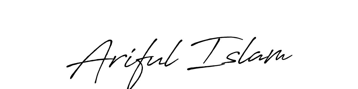 Create a beautiful signature design for name Ariful Islam. With this signature (Antro_Vectra_Bolder) fonts, you can make a handwritten signature for free. Ariful Islam signature style 7 images and pictures png