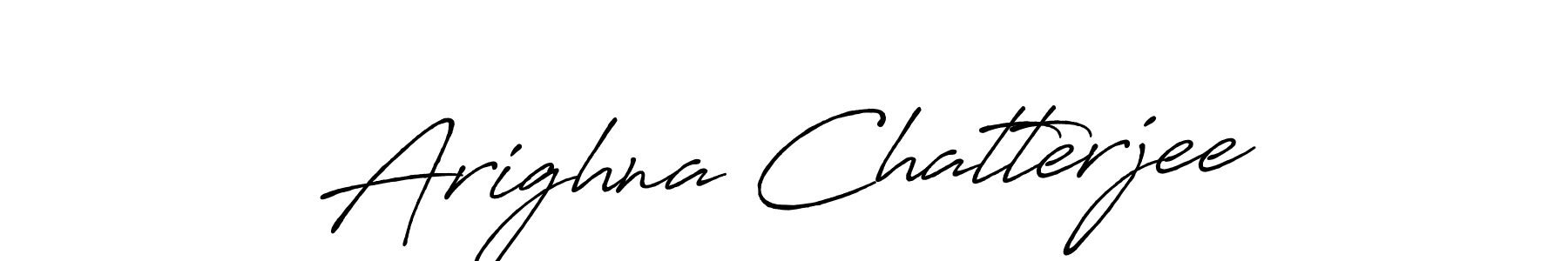How to make Arighna Chatterjee name signature. Use Antro_Vectra_Bolder style for creating short signs online. This is the latest handwritten sign. Arighna Chatterjee signature style 7 images and pictures png