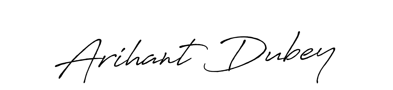 How to make Arihant Dubey name signature. Use Antro_Vectra_Bolder style for creating short signs online. This is the latest handwritten sign. Arihant Dubey signature style 7 images and pictures png