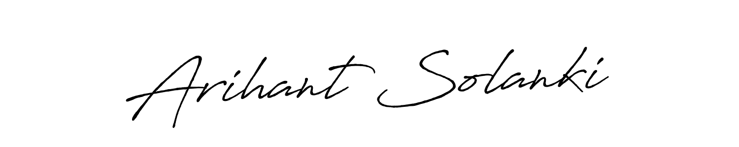 Also we have Arihant Solanki name is the best signature style. Create professional handwritten signature collection using Antro_Vectra_Bolder autograph style. Arihant Solanki signature style 7 images and pictures png