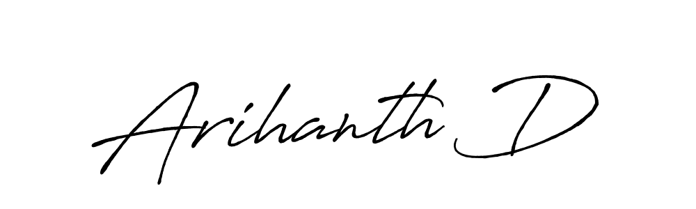 Similarly Antro_Vectra_Bolder is the best handwritten signature design. Signature creator online .You can use it as an online autograph creator for name Arihanth D. Arihanth D signature style 7 images and pictures png