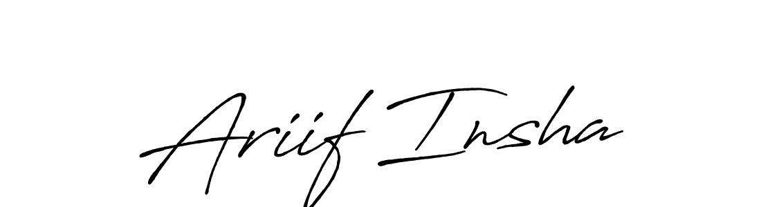 It looks lik you need a new signature style for name Ariif Insha. Design unique handwritten (Antro_Vectra_Bolder) signature with our free signature maker in just a few clicks. Ariif Insha signature style 7 images and pictures png