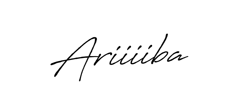 Create a beautiful signature design for name Ariiiiba. With this signature (Antro_Vectra_Bolder) fonts, you can make a handwritten signature for free. Ariiiiba signature style 7 images and pictures png