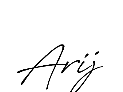 How to make Arij signature? Antro_Vectra_Bolder is a professional autograph style. Create handwritten signature for Arij name. Arij signature style 7 images and pictures png