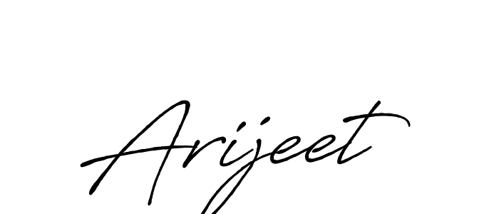 Make a beautiful signature design for name Arijeet. With this signature (Antro_Vectra_Bolder) style, you can create a handwritten signature for free. Arijeet signature style 7 images and pictures png