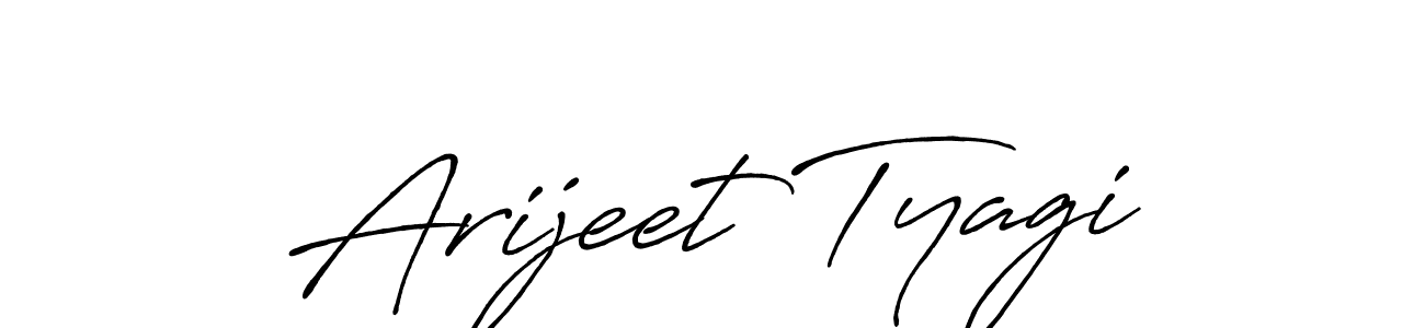 The best way (Antro_Vectra_Bolder) to make a short signature is to pick only two or three words in your name. The name Arijeet Tyagi include a total of six letters. For converting this name. Arijeet Tyagi signature style 7 images and pictures png