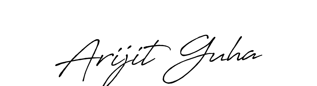 Design your own signature with our free online signature maker. With this signature software, you can create a handwritten (Antro_Vectra_Bolder) signature for name Arijit Guha. Arijit Guha signature style 7 images and pictures png