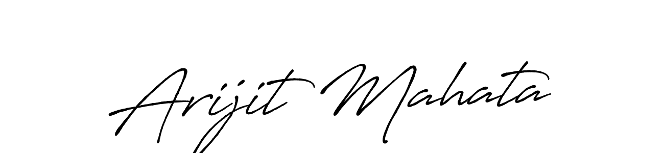 Make a beautiful signature design for name Arijit Mahata. With this signature (Antro_Vectra_Bolder) style, you can create a handwritten signature for free. Arijit Mahata signature style 7 images and pictures png