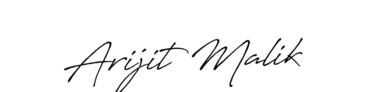 How to make Arijit Malik name signature. Use Antro_Vectra_Bolder style for creating short signs online. This is the latest handwritten sign. Arijit Malik signature style 7 images and pictures png