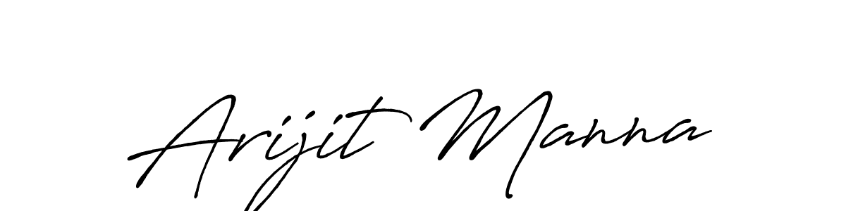 How to make Arijit Manna name signature. Use Antro_Vectra_Bolder style for creating short signs online. This is the latest handwritten sign. Arijit Manna signature style 7 images and pictures png