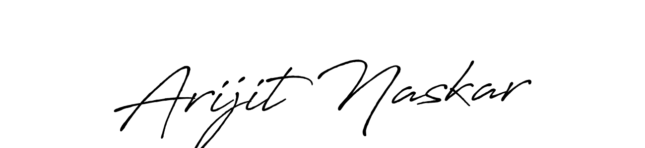 Make a beautiful signature design for name Arijit Naskar. With this signature (Antro_Vectra_Bolder) style, you can create a handwritten signature for free. Arijit Naskar signature style 7 images and pictures png