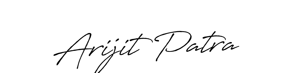 How to make Arijit Patra name signature. Use Antro_Vectra_Bolder style for creating short signs online. This is the latest handwritten sign. Arijit Patra signature style 7 images and pictures png