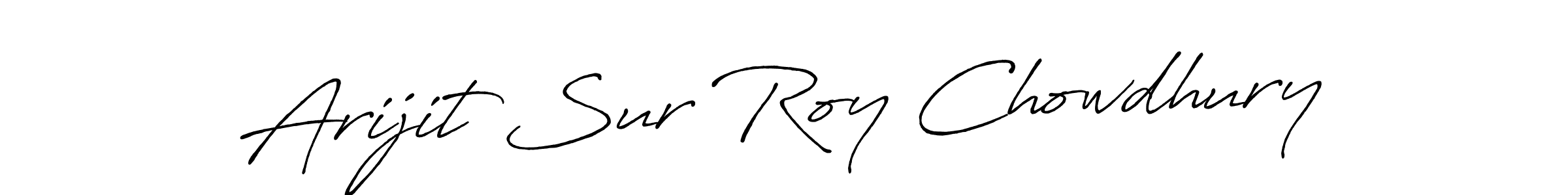 How to make Arijit Sur Roy Chowdhury name signature. Use Antro_Vectra_Bolder style for creating short signs online. This is the latest handwritten sign. Arijit Sur Roy Chowdhury signature style 7 images and pictures png
