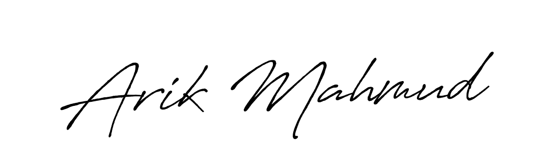 Arik Mahmud stylish signature style. Best Handwritten Sign (Antro_Vectra_Bolder) for my name. Handwritten Signature Collection Ideas for my name Arik Mahmud. Arik Mahmud signature style 7 images and pictures png