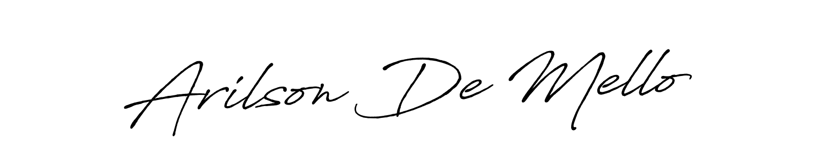 You can use this online signature creator to create a handwritten signature for the name Arilson De Mello. This is the best online autograph maker. Arilson De Mello signature style 7 images and pictures png