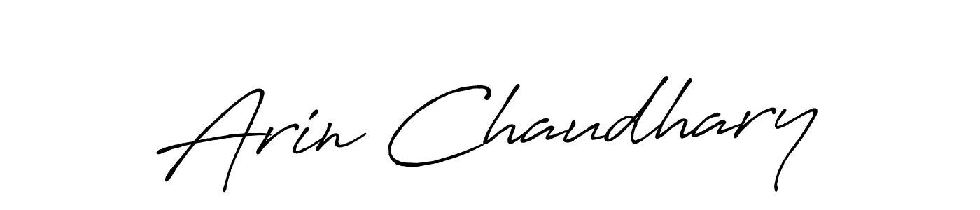 Also we have Arin Chaudhary name is the best signature style. Create professional handwritten signature collection using Antro_Vectra_Bolder autograph style. Arin Chaudhary signature style 7 images and pictures png
