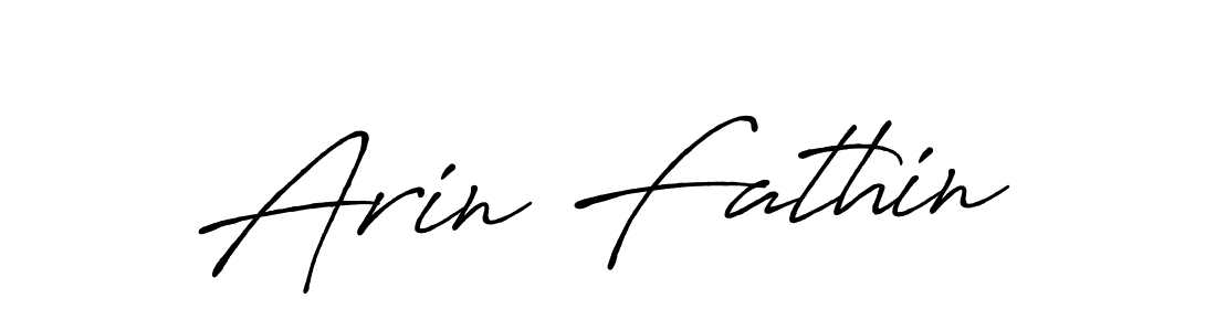 Create a beautiful signature design for name Arin Fathin. With this signature (Antro_Vectra_Bolder) fonts, you can make a handwritten signature for free. Arin Fathin signature style 7 images and pictures png