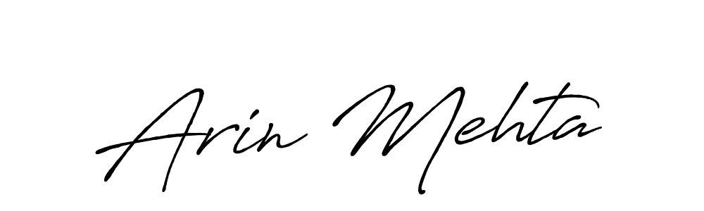 Antro_Vectra_Bolder is a professional signature style that is perfect for those who want to add a touch of class to their signature. It is also a great choice for those who want to make their signature more unique. Get Arin Mehta name to fancy signature for free. Arin Mehta signature style 7 images and pictures png