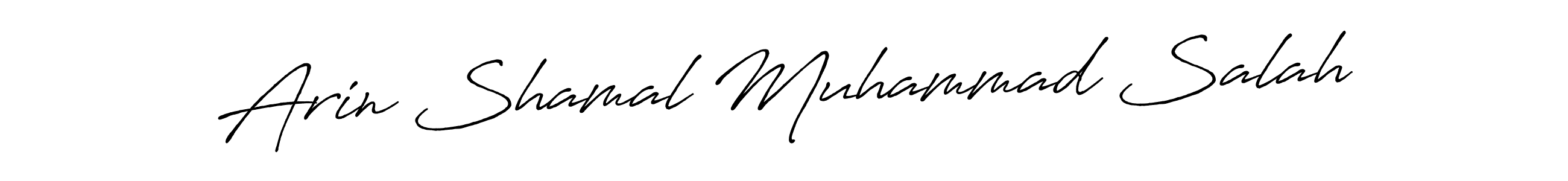 Use a signature maker to create a handwritten signature online. With this signature software, you can design (Antro_Vectra_Bolder) your own signature for name Arin Shamal Muhammad Salah. Arin Shamal Muhammad Salah signature style 7 images and pictures png