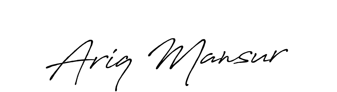 Use a signature maker to create a handwritten signature online. With this signature software, you can design (Antro_Vectra_Bolder) your own signature for name Ariq Mansur. Ariq Mansur signature style 7 images and pictures png