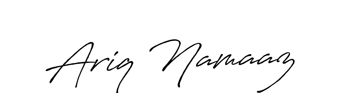 if you are searching for the best signature style for your name Ariq Namaaz. so please give up your signature search. here we have designed multiple signature styles  using Antro_Vectra_Bolder. Ariq Namaaz signature style 7 images and pictures png