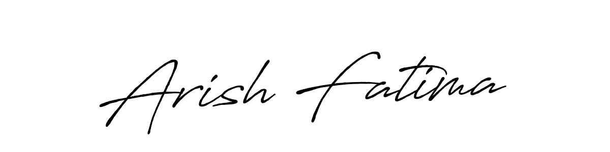 Create a beautiful signature design for name Arish Fatima. With this signature (Antro_Vectra_Bolder) fonts, you can make a handwritten signature for free. Arish Fatima signature style 7 images and pictures png