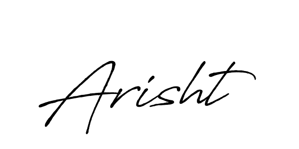 How to make Arisht name signature. Use Antro_Vectra_Bolder style for creating short signs online. This is the latest handwritten sign. Arisht signature style 7 images and pictures png