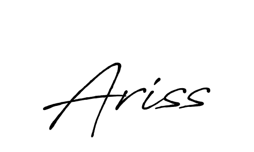 Use a signature maker to create a handwritten signature online. With this signature software, you can design (Antro_Vectra_Bolder) your own signature for name Ariss. Ariss signature style 7 images and pictures png