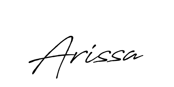 The best way (Antro_Vectra_Bolder) to make a short signature is to pick only two or three words in your name. The name Arissa include a total of six letters. For converting this name. Arissa signature style 7 images and pictures png