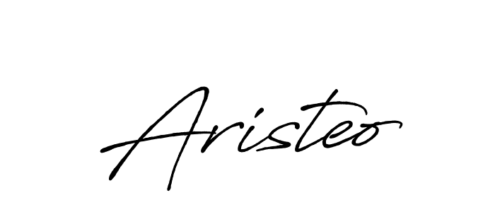 Make a beautiful signature design for name Aristeo. With this signature (Antro_Vectra_Bolder) style, you can create a handwritten signature for free. Aristeo signature style 7 images and pictures png
