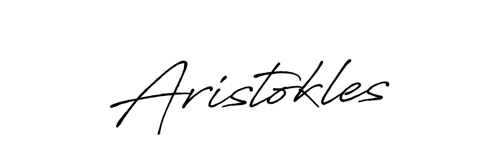 Make a beautiful signature design for name Aristokles. With this signature (Antro_Vectra_Bolder) style, you can create a handwritten signature for free. Aristokles signature style 7 images and pictures png