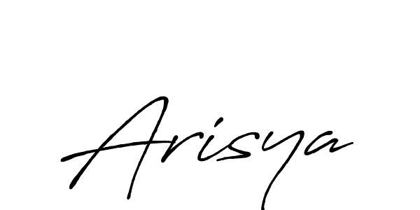 Design your own signature with our free online signature maker. With this signature software, you can create a handwritten (Antro_Vectra_Bolder) signature for name Arisya. Arisya signature style 7 images and pictures png