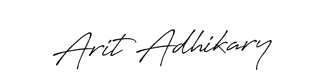 Also we have Arit Adhikary name is the best signature style. Create professional handwritten signature collection using Antro_Vectra_Bolder autograph style. Arit Adhikary signature style 7 images and pictures png
