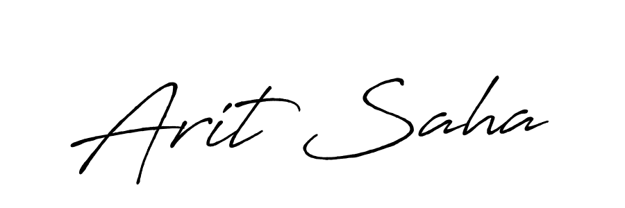 Use a signature maker to create a handwritten signature online. With this signature software, you can design (Antro_Vectra_Bolder) your own signature for name Arit Saha. Arit Saha signature style 7 images and pictures png