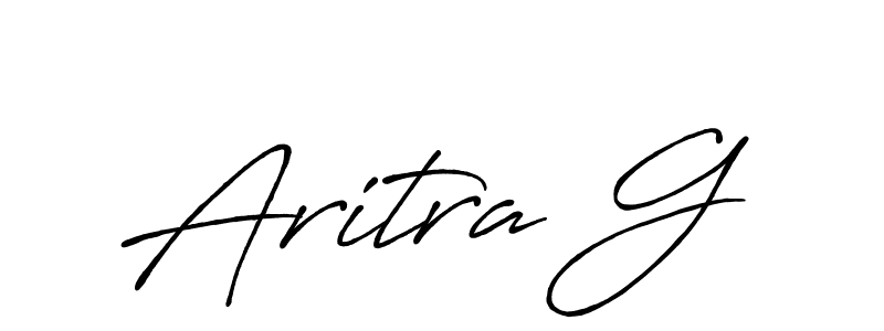 How to make Aritra G signature? Antro_Vectra_Bolder is a professional autograph style. Create handwritten signature for Aritra G name. Aritra G signature style 7 images and pictures png