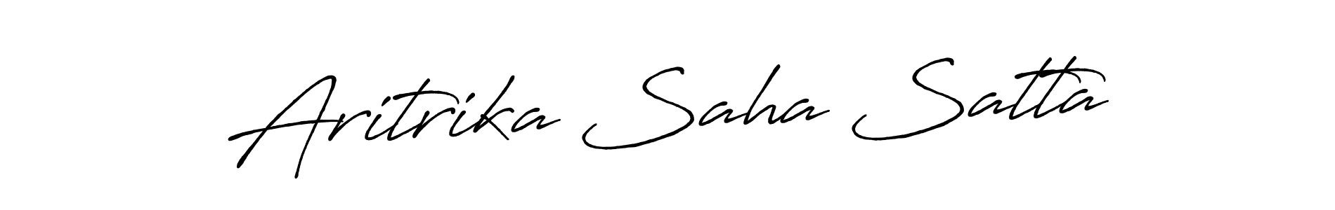How to make Aritrika Saha Satta name signature. Use Antro_Vectra_Bolder style for creating short signs online. This is the latest handwritten sign. Aritrika Saha Satta signature style 7 images and pictures png