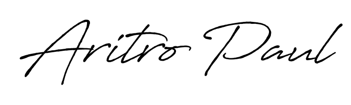 A timeless handwritten aesthetic for Aritro Paul. The Antro_Vectra_Bolder font gives your signature a handcrafted feel with natural curves. Aritro Paul signature style 7 images and pictures png