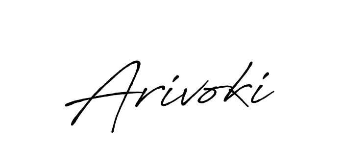 Use a signature maker to create a handwritten signature online. With this signature software, you can design (Antro_Vectra_Bolder) your own signature for name Arivoki. Arivoki signature style 7 images and pictures png