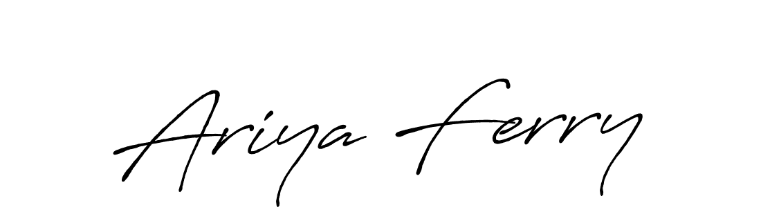How to make Ariya Ferry name signature. Use Antro_Vectra_Bolder style for creating short signs online. This is the latest handwritten sign. Ariya Ferry signature style 7 images and pictures png