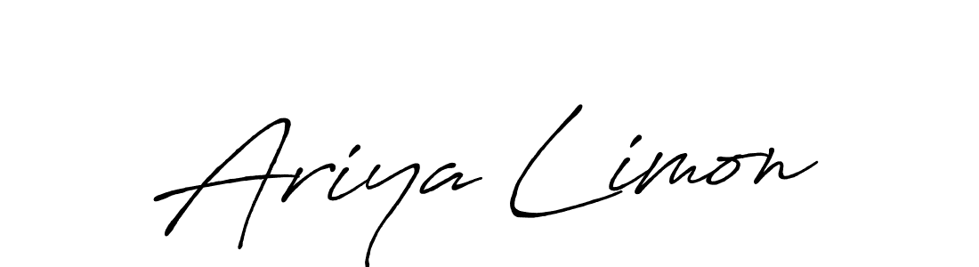 You should practise on your own different ways (Antro_Vectra_Bolder) to write your name (Ariya Limon) in signature. don't let someone else do it for you. Ariya Limon signature style 7 images and pictures png