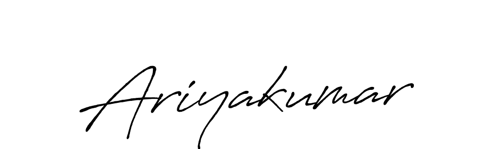 Use a signature maker to create a handwritten signature online. With this signature software, you can design (Antro_Vectra_Bolder) your own signature for name Ariyakumar. Ariyakumar signature style 7 images and pictures png