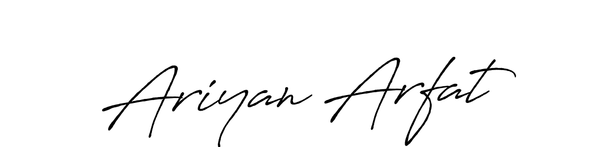 Make a beautiful signature design for name Ariyan Arfat. With this signature (Antro_Vectra_Bolder) style, you can create a handwritten signature for free. Ariyan Arfat signature style 7 images and pictures png