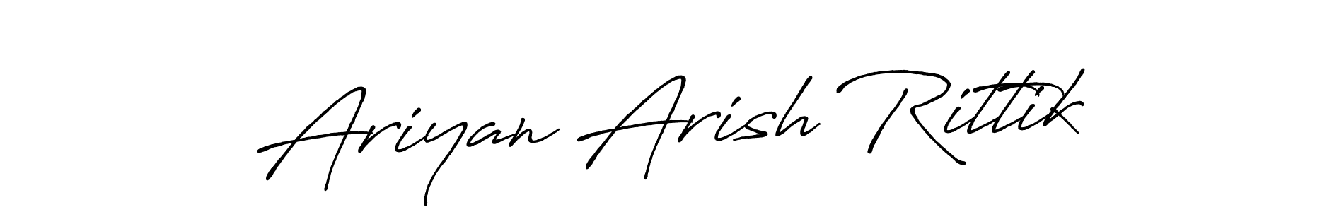 if you are searching for the best signature style for your name Ariyan Arish Rittik. so please give up your signature search. here we have designed multiple signature styles  using Antro_Vectra_Bolder. Ariyan Arish Rittik signature style 7 images and pictures png