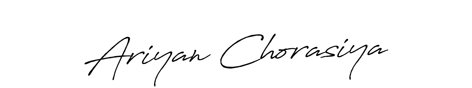 Ariyan Chorasiya stylish signature style. Best Handwritten Sign (Antro_Vectra_Bolder) for my name. Handwritten Signature Collection Ideas for my name Ariyan Chorasiya. Ariyan Chorasiya signature style 7 images and pictures png