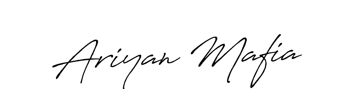 Create a beautiful signature design for name Ariyan Mafia. With this signature (Antro_Vectra_Bolder) fonts, you can make a handwritten signature for free. Ariyan Mafia signature style 7 images and pictures png