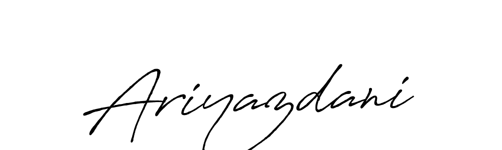 How to make Ariyazdani name signature. Use Antro_Vectra_Bolder style for creating short signs online. This is the latest handwritten sign. Ariyazdani signature style 7 images and pictures png