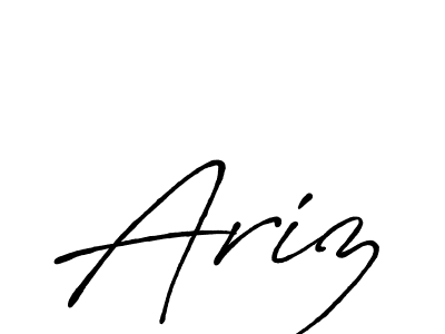 Use a signature maker to create a handwritten signature online. With this signature software, you can design (Antro_Vectra_Bolder) your own signature for name Ariz. Ariz signature style 7 images and pictures png