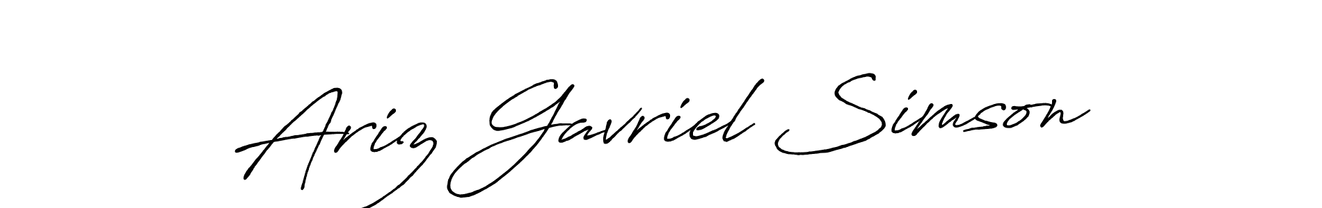 It looks lik you need a new signature style for name Ariz Gavriel Simson. Design unique handwritten (Antro_Vectra_Bolder) signature with our free signature maker in just a few clicks. Ariz Gavriel Simson signature style 7 images and pictures png